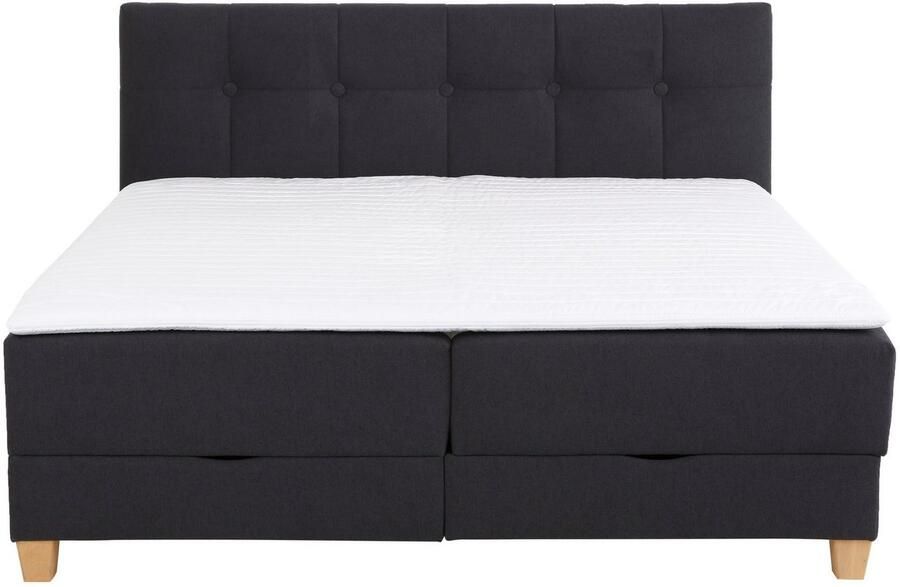 Home affaire Boxspring Lonrai in h2 h3 & h4 en xxl verlengde 220 cm kiesbaar incl. topper - Foto 3