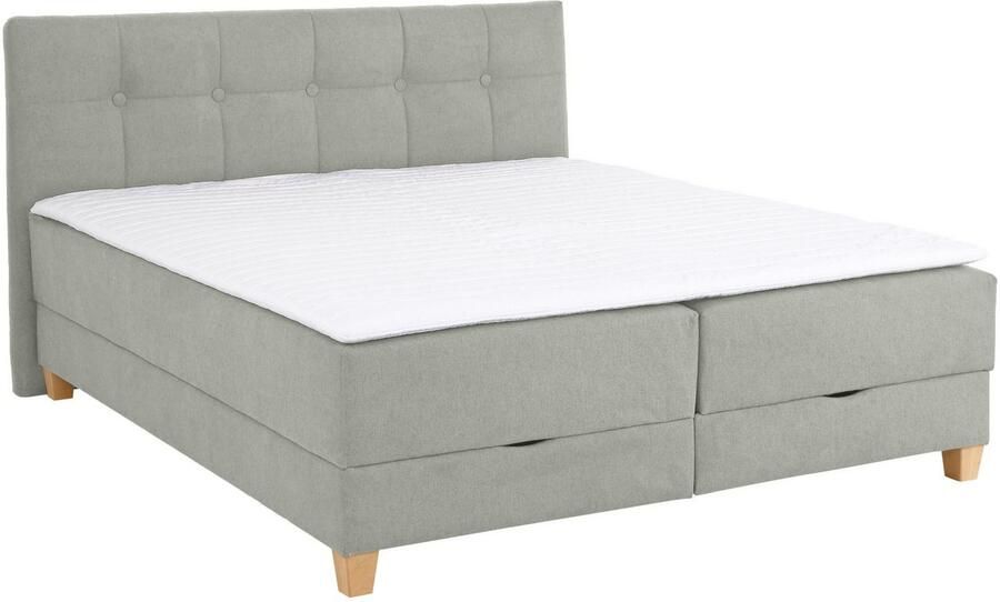 Home affaire Boxspring Lonrai in h2 h3 & h4 en xxl verlengde 220 cm kiesbaar incl. topper - Foto 6