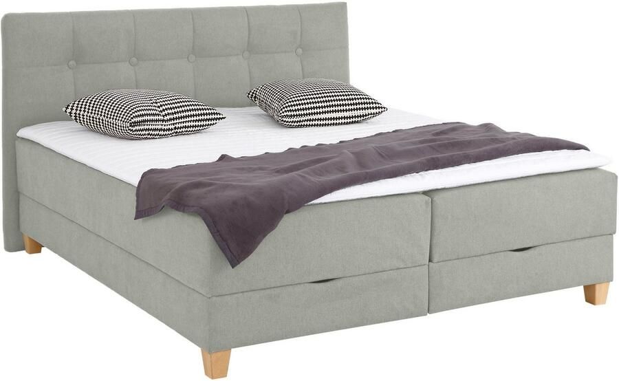Home affaire Boxspring Lonrai in h2 h3 & h4 en xxl verlengde 220 cm kiesbaar incl. topper - Foto 5