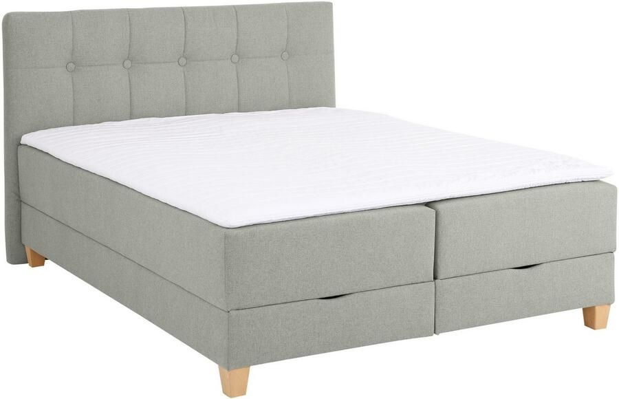 Home affaire Boxspring Lonrai in h2 h3 & h4 en xxl verlengde 220 cm kiesbaar incl. topper - Foto 4