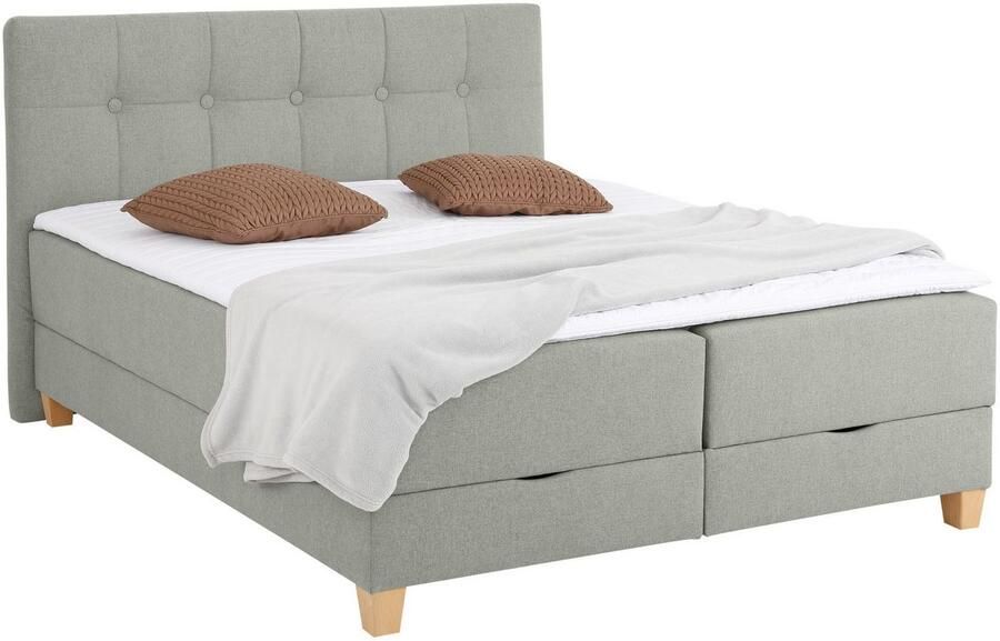 Home affaire Boxspring Lonrai in h2 h3 & h4 en xxl verlengde 220 cm kiesbaar incl. topper - Foto 6