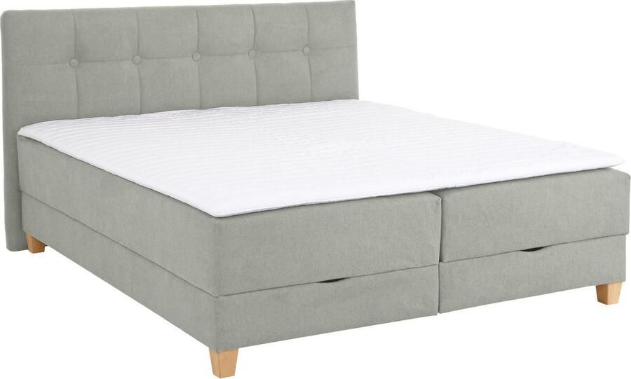 Home affaire Boxspring Lonrai in h2 h3 & h4 en xxl verlengde 220 cm kiesbaar incl. topper - Foto 6