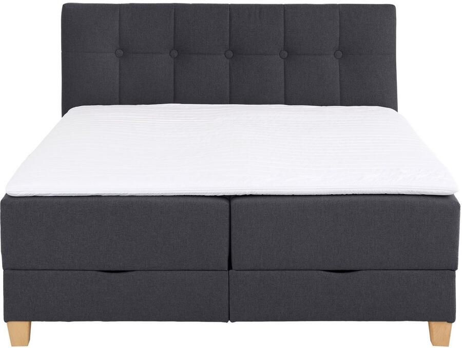 Home affaire Boxspring Lonrai in h2 h3 & h4 en xxl verlengde 220 cm kiesbaar incl. topper - Foto 2