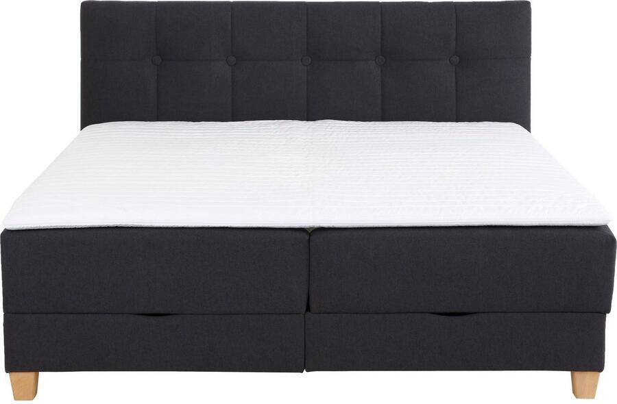 Home affaire Boxspring Lonrai in h2 h3 & h4 en xxl verlengde 220 cm kiesbaar incl. topper - Foto 3