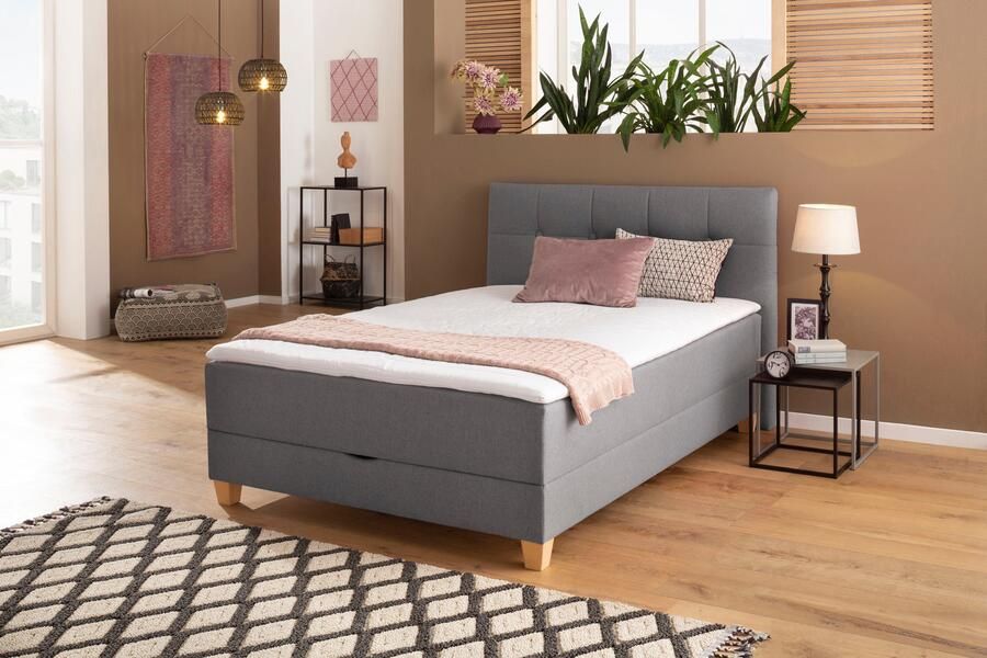 Home affaire Boxspring Lonrai in h2 h3 & h4 en xxl verlengde 220 cm kiesbaar incl. topper - Foto 10