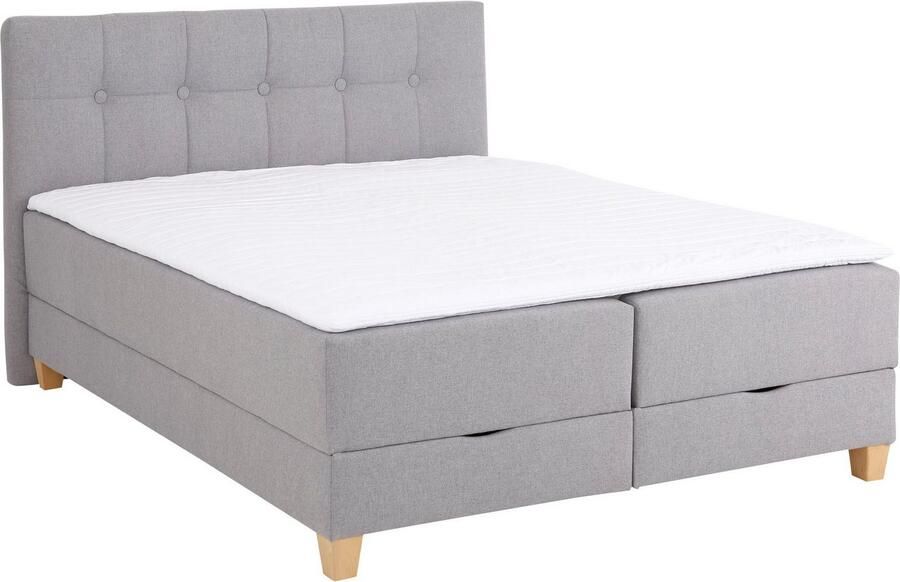 Home affaire Boxspring Lonrai in h2 h3 & h4 en xxl verlengde 220 cm kiesbaar incl. topper - Foto 4