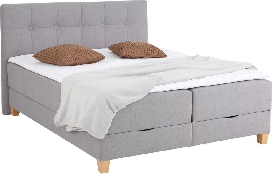 Home affaire Boxspring Lonrai in h2 h3 & h4 en xxl verlengde 220 cm kiesbaar incl. topper - Foto 5