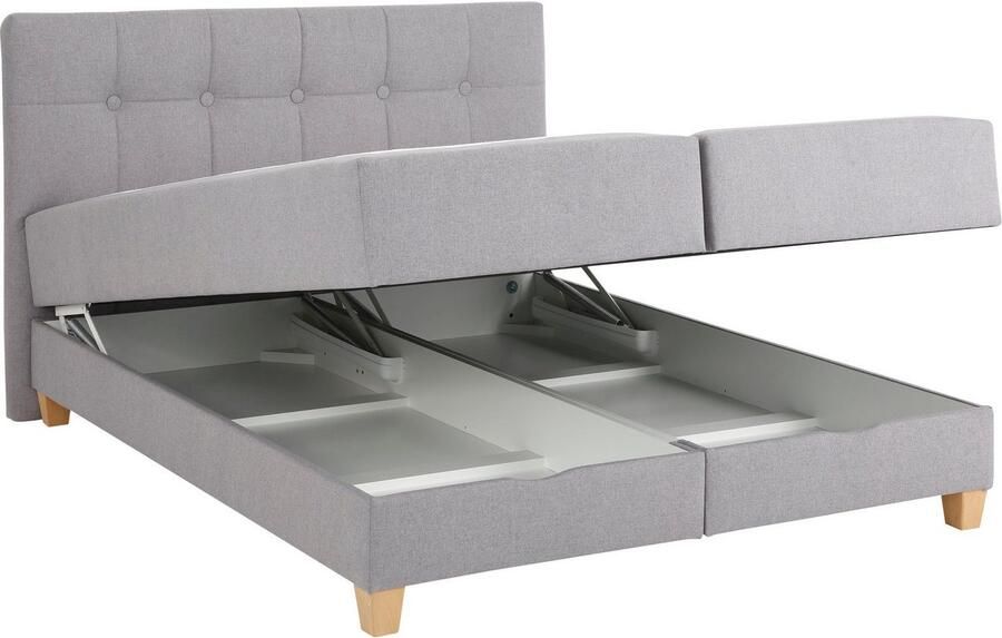 Home affaire Boxspring Lonrai in h2 h3 & h4 en xxl verlengde 220 cm kiesbaar incl. topper - Foto 7