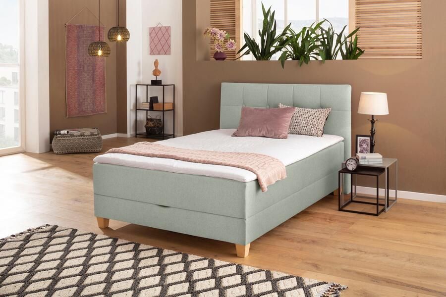 Home affaire Boxspring Lonrai in h2 h3 & h4 en xxl verlengde 220 cm kiesbaar incl. topper - Foto 4