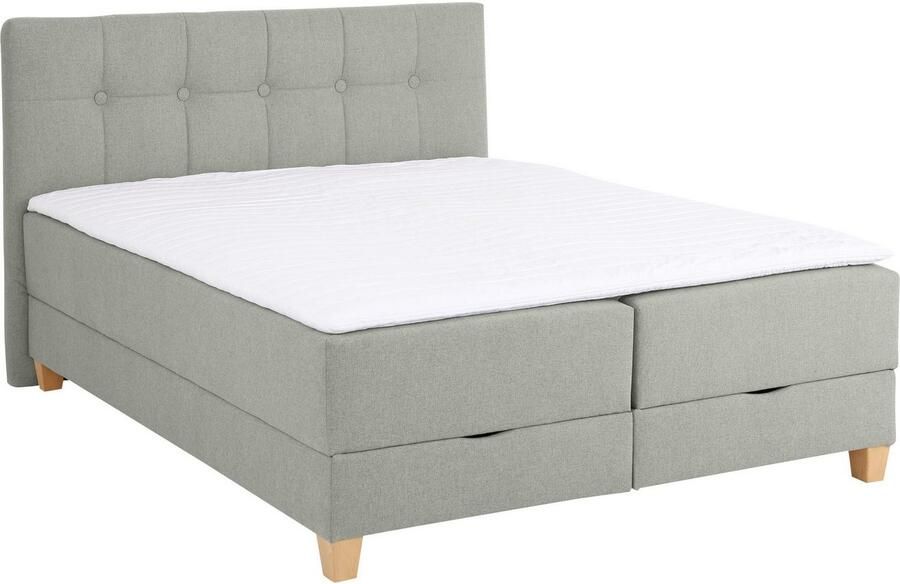 Home affaire Boxspring Lonrai in h2 h3 & h4 en xxl verlengde 220 cm kiesbaar incl. topper - Foto 5
