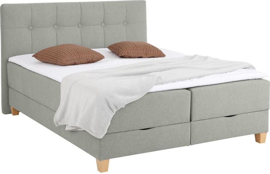 Home affaire Boxspring Lonrai in h2 h3 & h4 en xxl verlengde 220 cm kiesbaar incl. topper - Foto 6