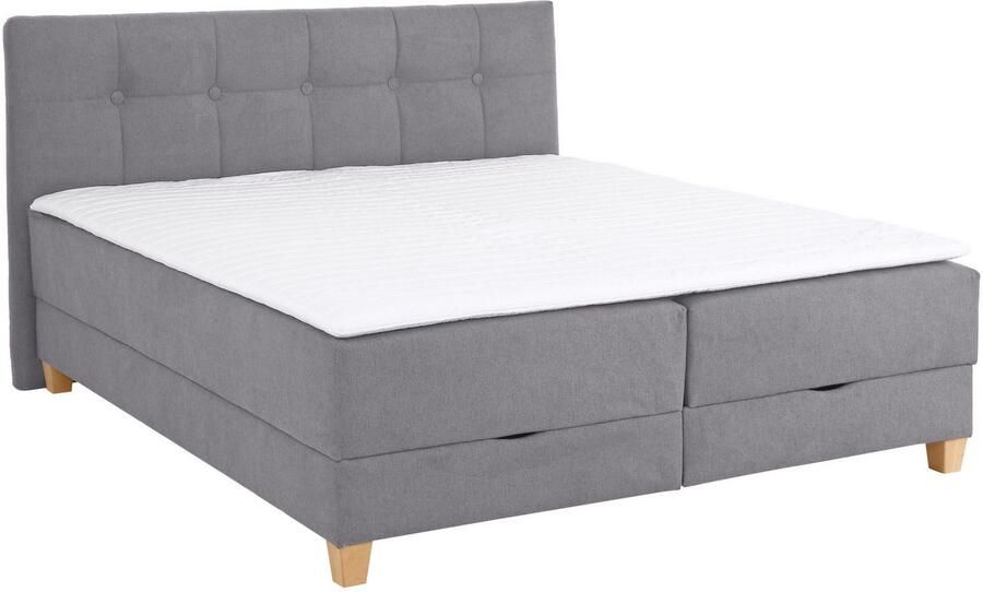 Home affaire Boxspring Lonrai in h2 h3 & h4 en xxl verlengde 220 cm kiesbaar incl. topper - Foto 6