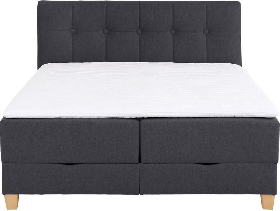 Home affaire Boxspring Lonrai in h2 h3 & h4 en xxl verlengde 220 cm kiesbaar incl. topper - Foto 2