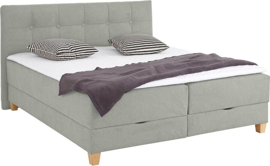 Home affaire Boxspring Lonrai in h2 h3 & h4 en xxl verlengde 220 cm kiesbaar incl. topper - Foto 5
