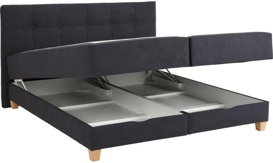 Home affaire Boxspring Lonrai in h2 h3 & h4 en xxl verlengde 220 cm kiesbaar incl. topper - Foto 6