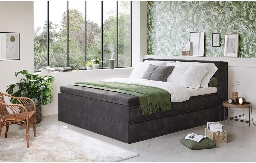 Home affaire Boxspring Milano Boxbed incl. topmatras 2 matrassen hardheden H2 H3 en H4 naar keuze - Foto 3