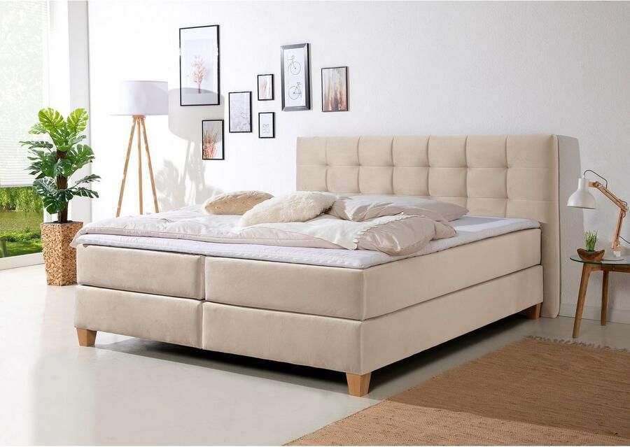 Home affaire Boxspring Moulay incl. topmatras in extra lang 220 cm 3 hardheden ook in h4 - Foto 3