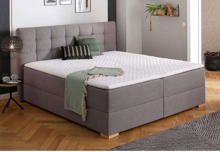 Home affaire Boxspring Olivet in 4 kleuren 4 breedten 2 matrassoorten ook in extra lang 220 cm - Foto 2