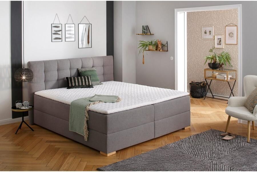 Home affaire Boxspring Olivet in 4 kleuren 4 breedten 2 matrassoorten ook in extra lang 220 cm - Foto 3