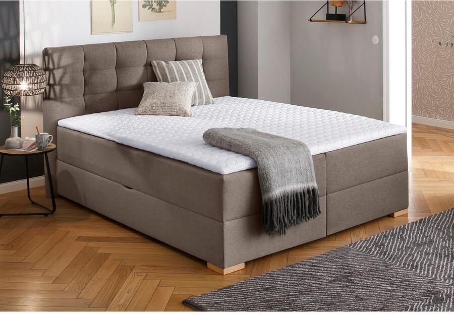 Home affaire Boxspring Olivet in 4 kleuren 4 breedten 2 matrassoorten ook in extra lang 220 cm - Foto 2