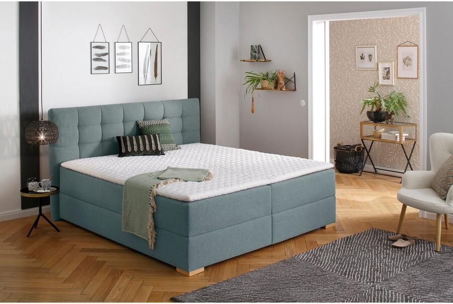 Home affaire Boxspring Olivet in 4 kleuren 4 breedten 2 matrassoorten ook in extra lang 220 cm - Foto 3