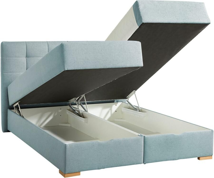 Home affaire Boxspring Olivet in 4 kleuren 4 breedten 2 matrassoorten ook in extra lang 220 cm