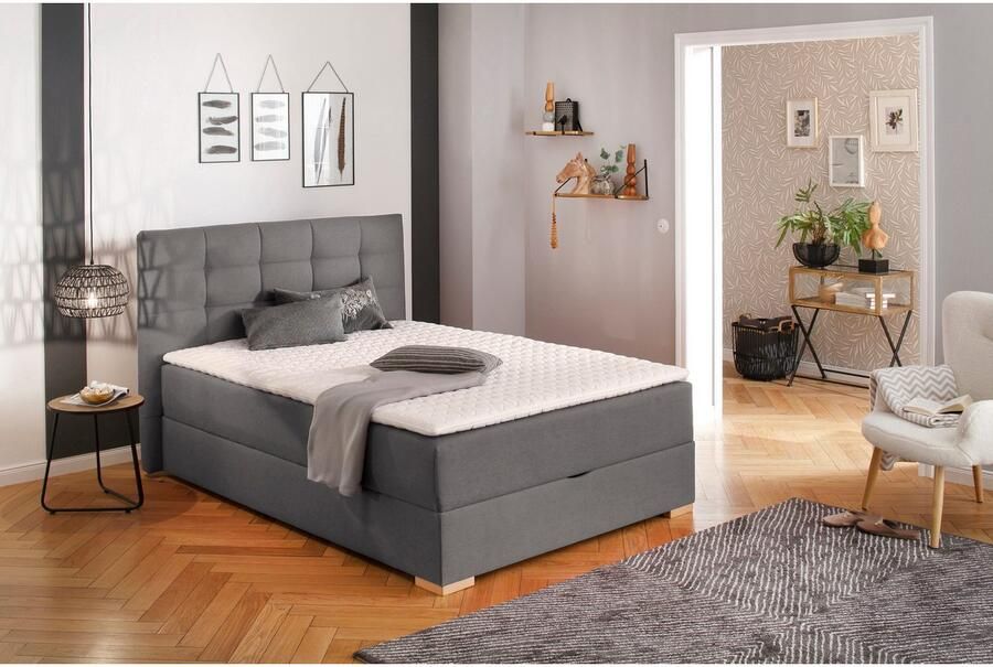 Home affaire Boxspring Olivet in 4 kleuren 4 breedten 2 matrassoorten ook in extra lang 220 cm - Foto 3