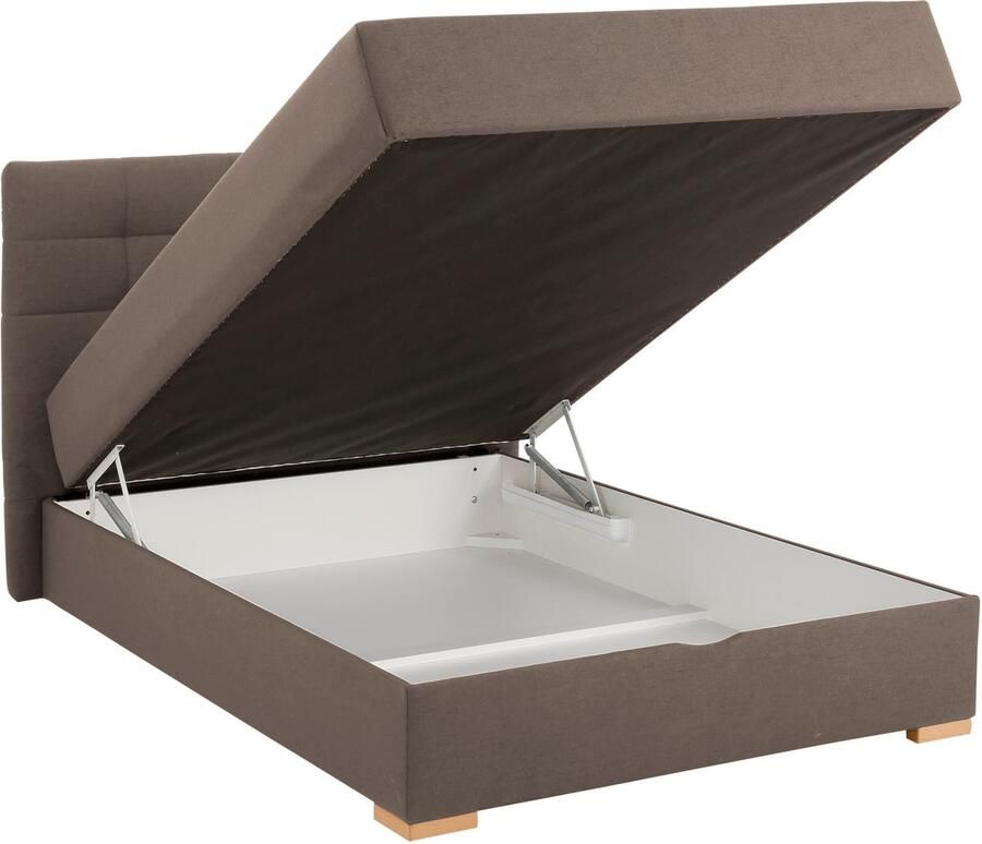 Home affaire Boxspring Olivet in 4 kleuren 4 breedten 2 matrassoorten ook in extra lang 220 cm