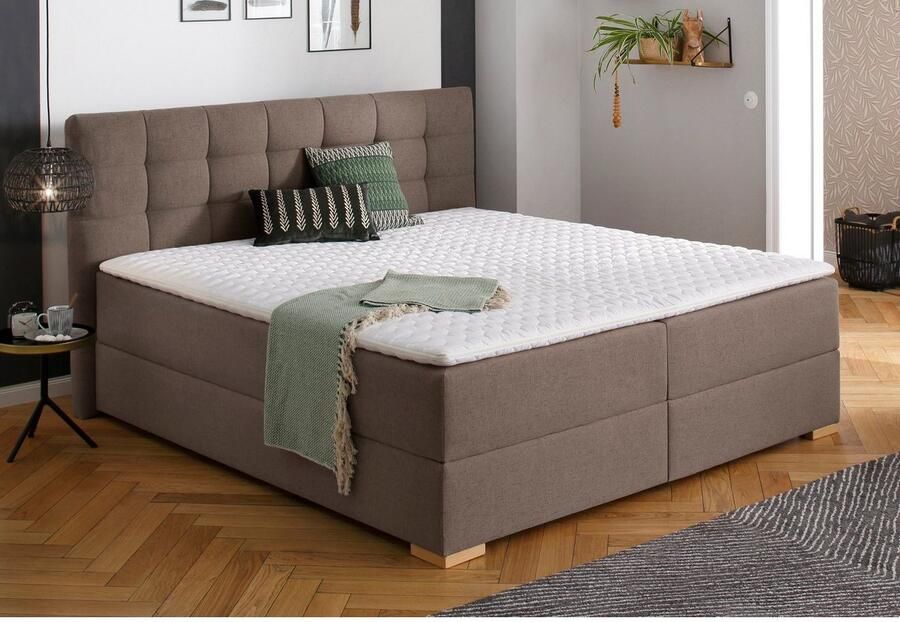 Home affaire Boxspring Olivet in 4 kleuren 4 breedten 2 matrassoorten ook in extra lang 220 cm - Foto 2