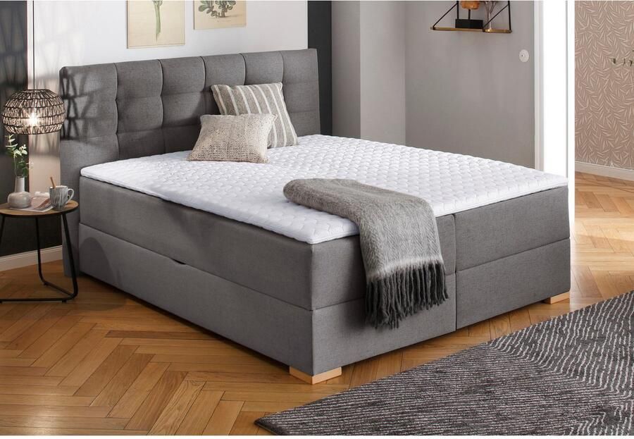Home affaire Boxspring Olivet in 4 kleuren 4 breedten 2 matrassoorten ook in extra lang 220 cm - Foto 2