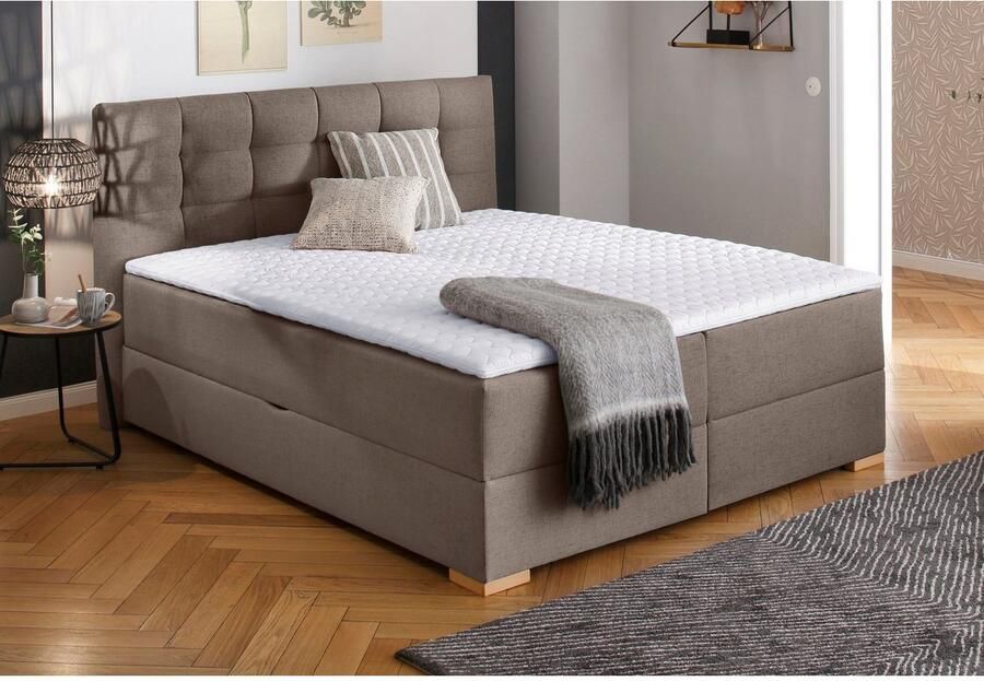 Home affaire Boxspring Olivet in 4 kleuren 4 breedten 2 matrassoorten ook in extra lang 220 cm - Foto 6