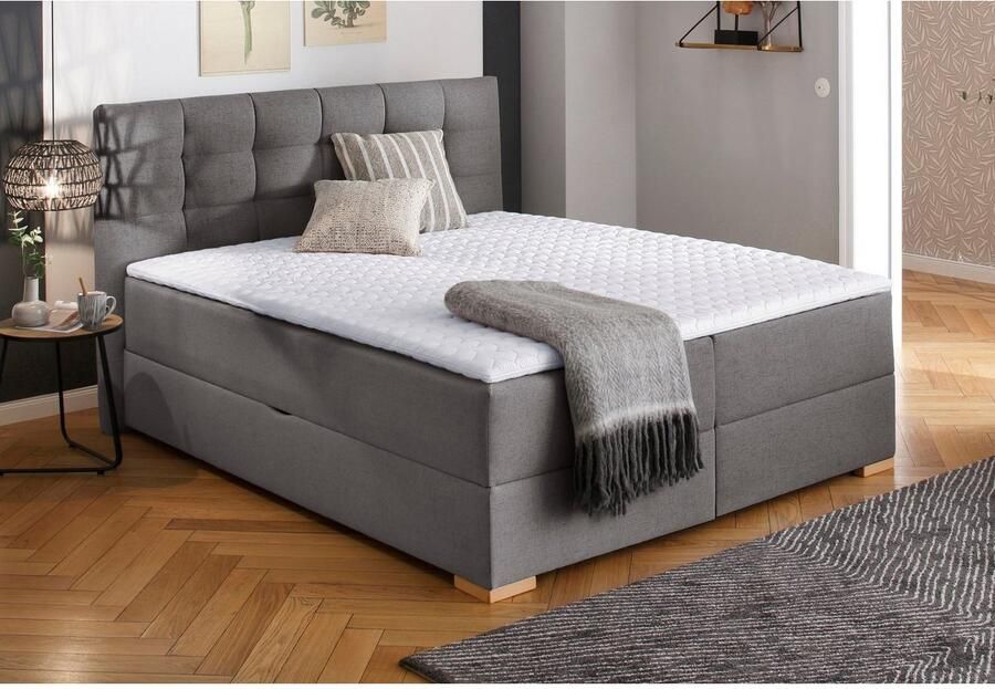 Home affaire Boxspring Olivet in 4 kleuren 4 breedten 2 matrassoorten ook in extra lang 220 cm - Foto 2