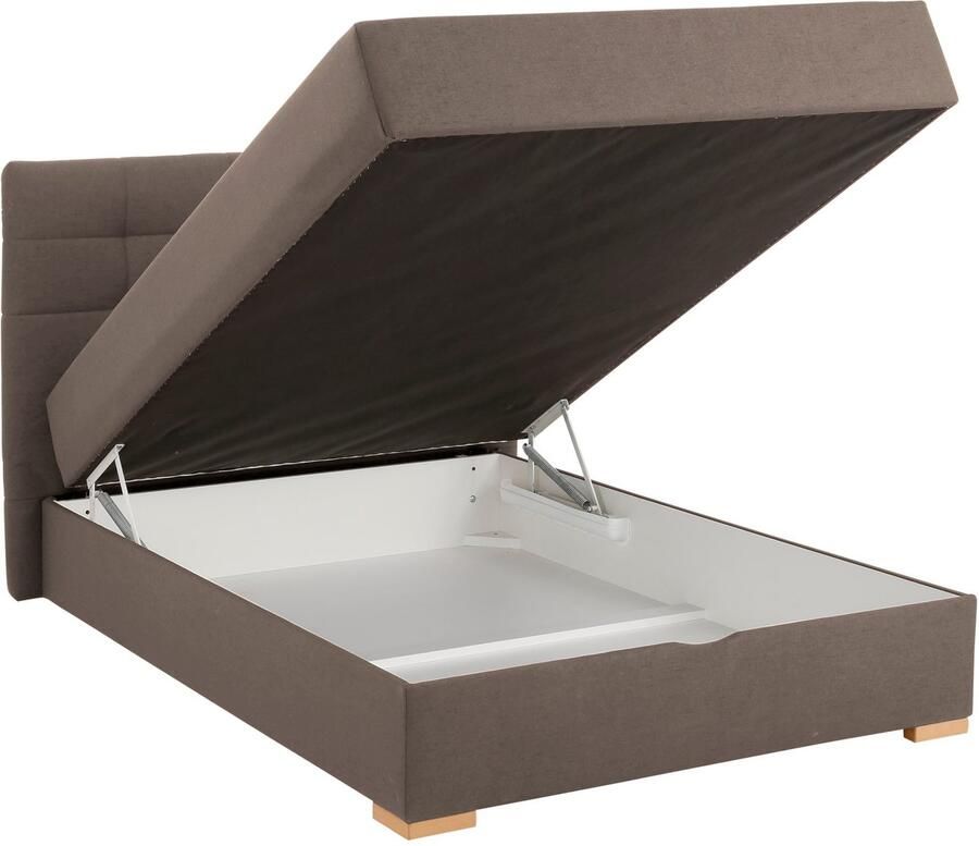 Home affaire Boxspring Olivet in 4 kleuren 4 breedten 2 matrassoorten ook in extra lang 220 cm