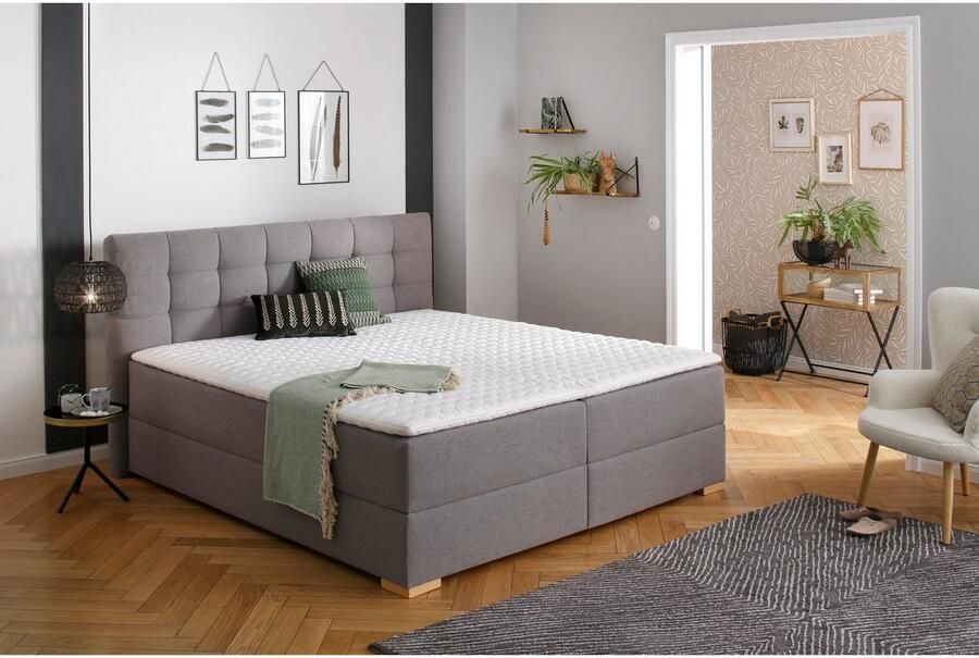 Home affaire Boxspring Olivet in 4 kleuren 4 breedten 2 matrassoorten ook in extra lang 220 cm - Foto 4