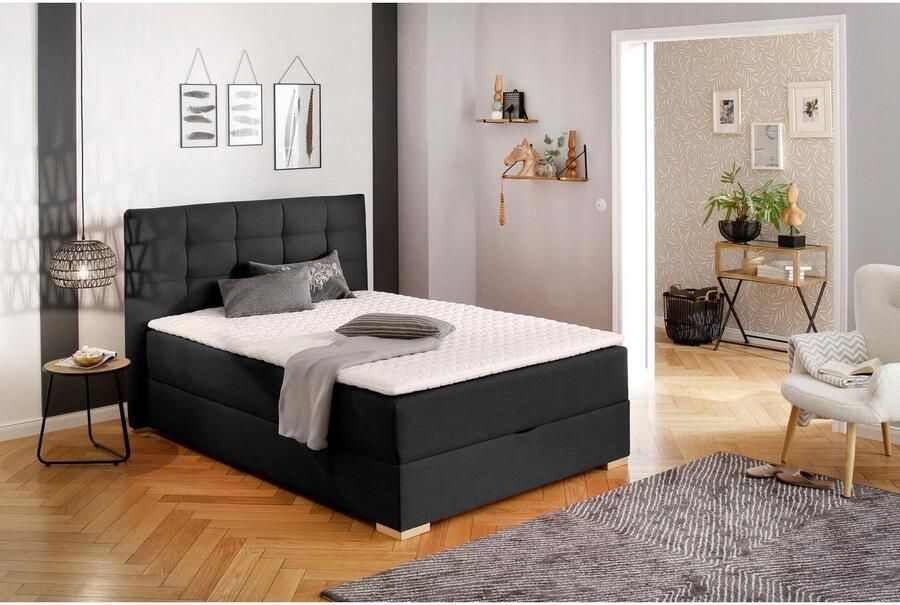 Home affaire Boxspring Olivet in 4 kleuren 4 breedten 2 matrassoorten ook in extra lang 220 cm - Foto 2