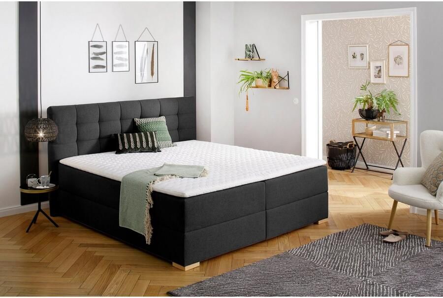 Home affaire Boxspring Olivet in 4 kleuren 4 breedten 2 matrassoorten ook in extra lang 220 cm - Foto 2