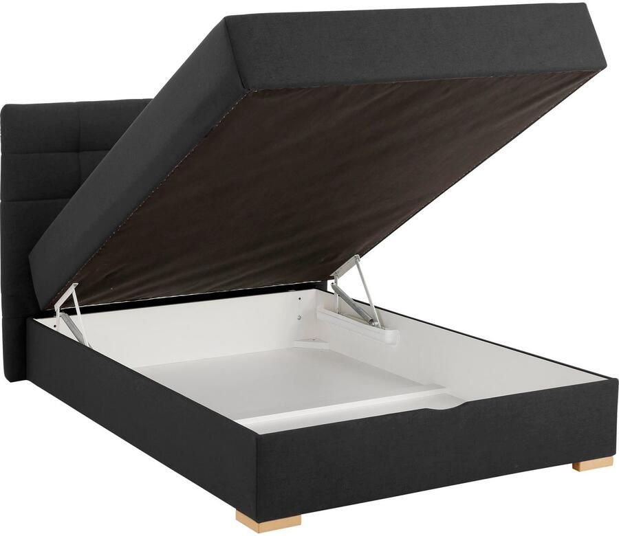Home affaire Boxspring Olivet in 4 kleuren 4 breedten 2 matrassoorten ook in extra lang 220 cm