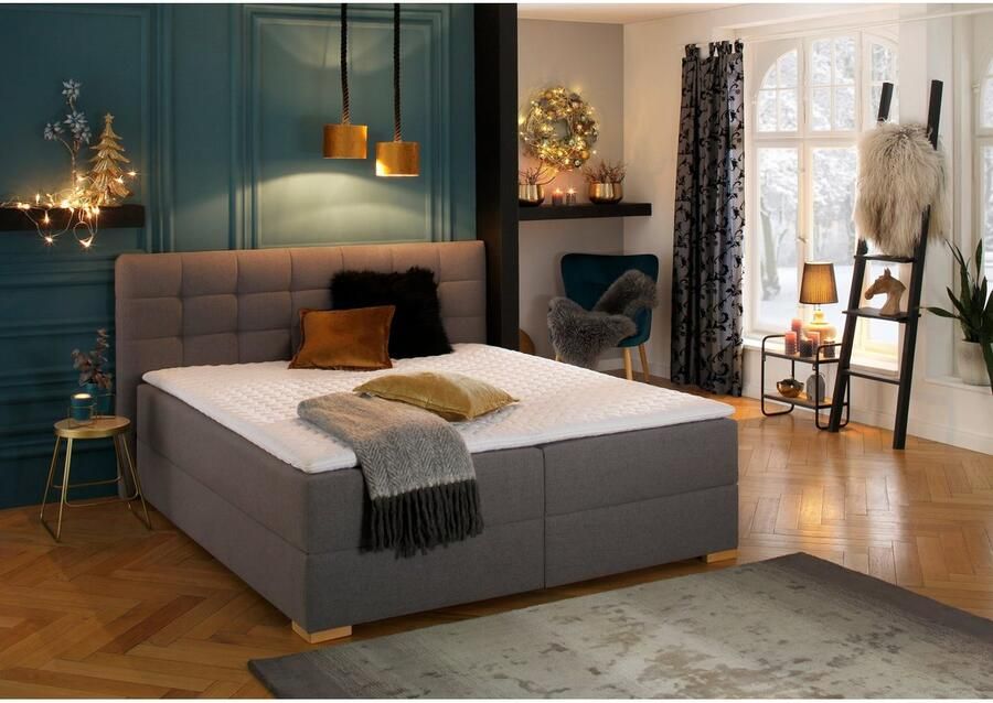 Home affaire Boxspring Olivet in 4 kleuren 4 breedten 2 matrassoorten ook in extra lang 220 cm - Foto 2