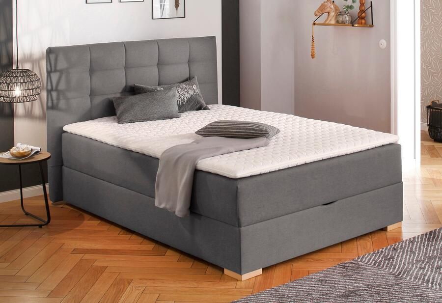 Home affaire Boxspring Olivet met bedkast in 4 kleuren 4 breedten 2 matrassoorten ook in extra lang 220 cm - Foto 3