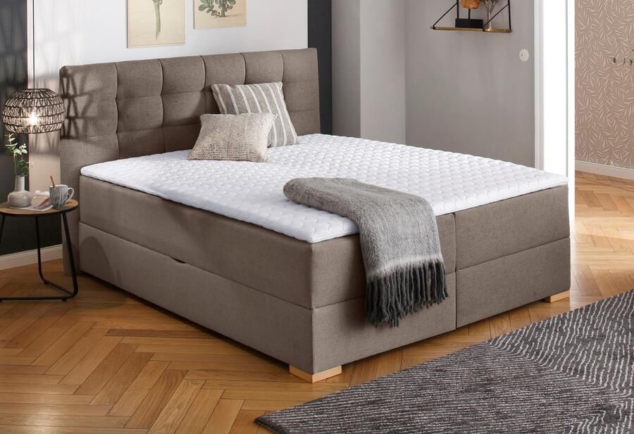 Home affaire Boxspring Olivet met bedkast in 4 kleuren 4 breedten 2 matrassoorten ook in extra lang 220 cm - Foto 2