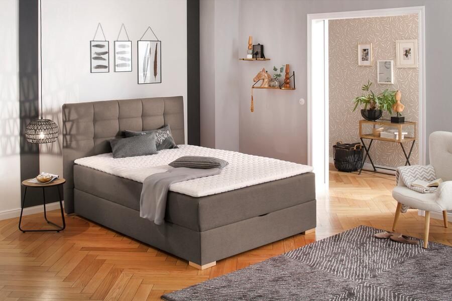 Home affaire Boxspring Olivet met bedkast in 4 kleuren 4 breedten 2 matrassoorten ook in extra lang 220 cm - Foto 3