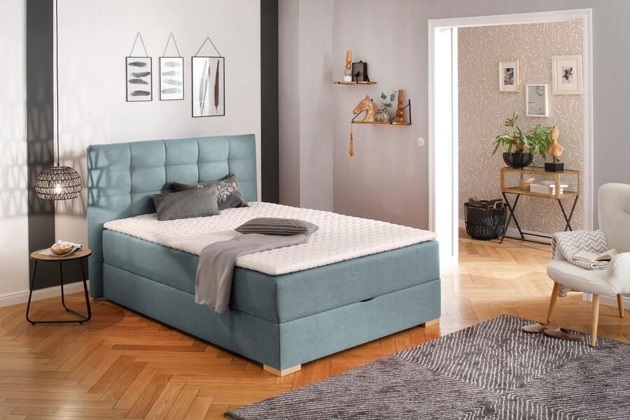 Home affaire Boxspring Olivet met bedkast in 4 kleuren 4 breedten 2 matrassoorten ook in extra lang 220 cm - Foto 4
