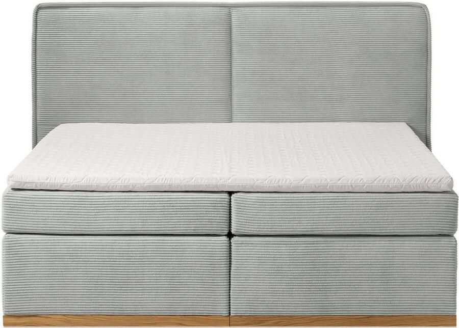 Home affaire Boxspring SHERWOOD Cord Hotelbett Polsterbett Premiumbett Boxbett Hoogwaardig cord zachte velours-structuur met topmatras eiken - Foto 2