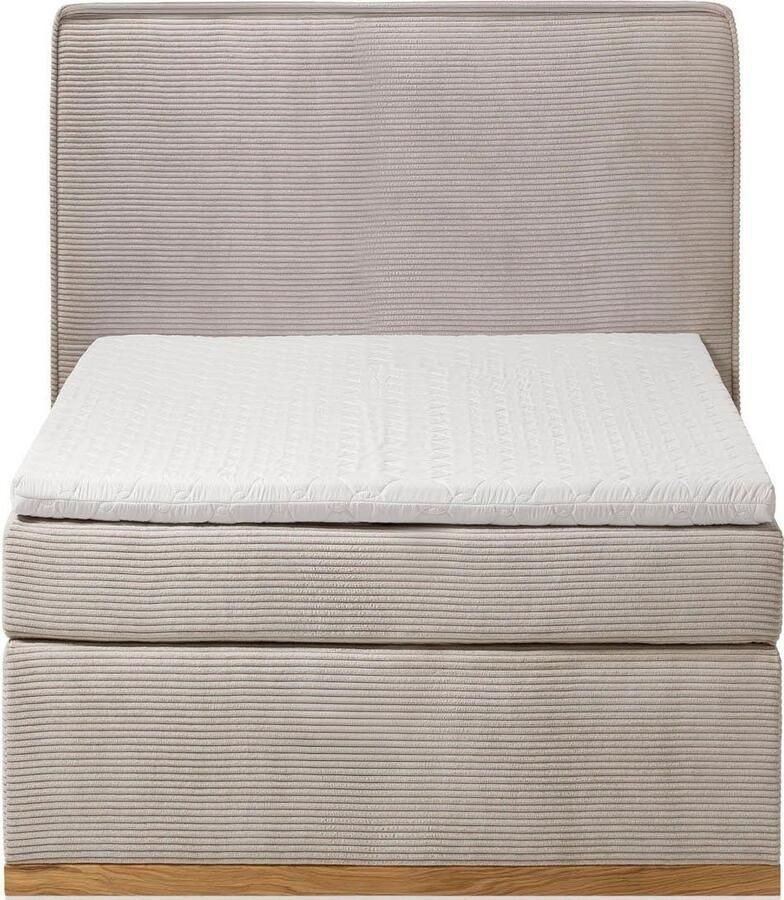 Home affaire Boxspring SHERWOOD Cord Hotelbett Polsterbett Premiumbett Boxbett Hoogwaardig cord zachte velours-structuur met topmatras eiken - Foto 2