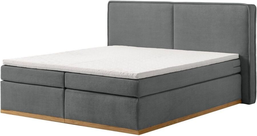 Home affaire Boxspring SHERWOOD Cord Hotelbed gestoffeerd bed premium bed boxspringbed Hoogwaardig corduroy zachte velours-structuur met premium Topper - Foto 7