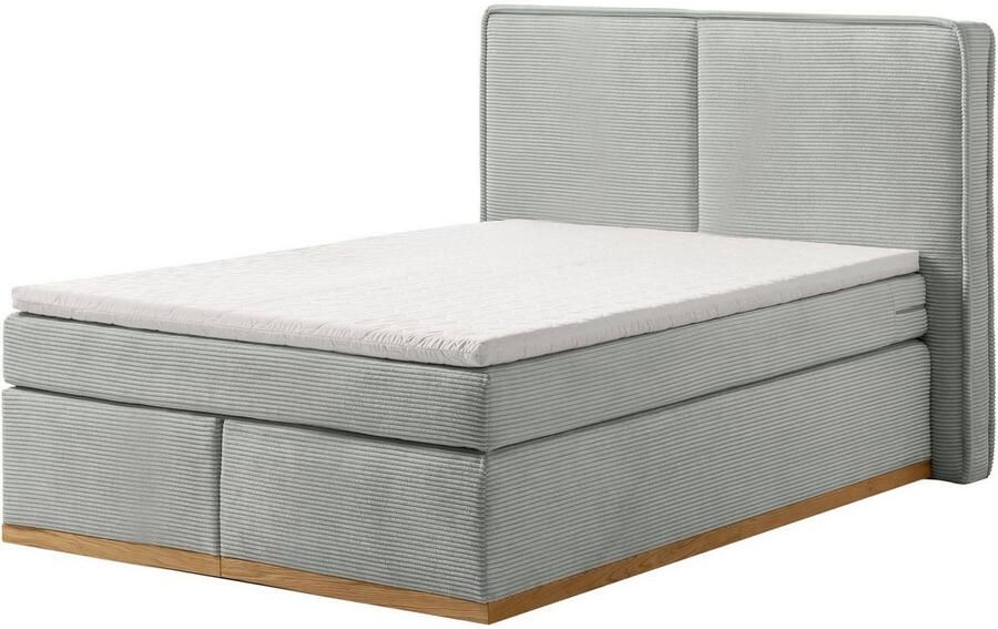 Home affaire Boxspring SHERWOOD Cord Hotelbed gestoffeerd bed premium bed boxspringbed Hoogwaardig corduroy zachte velours-structuur met premium Topper - Foto 7