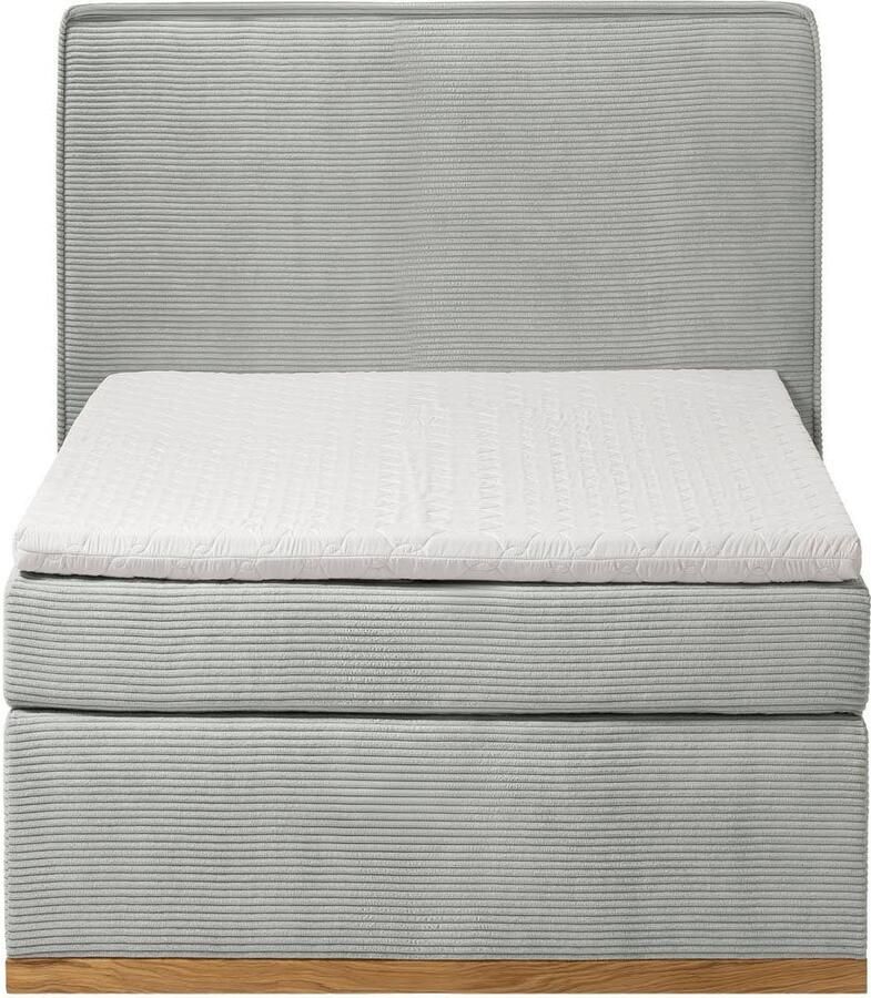 Home affaire Boxspring SHERWOOD Cord Hotelbett Polsterbett Premiumbett Boxbett Hoogwaardig cord zachte velours-structuur met topmatras eiken - Foto 2