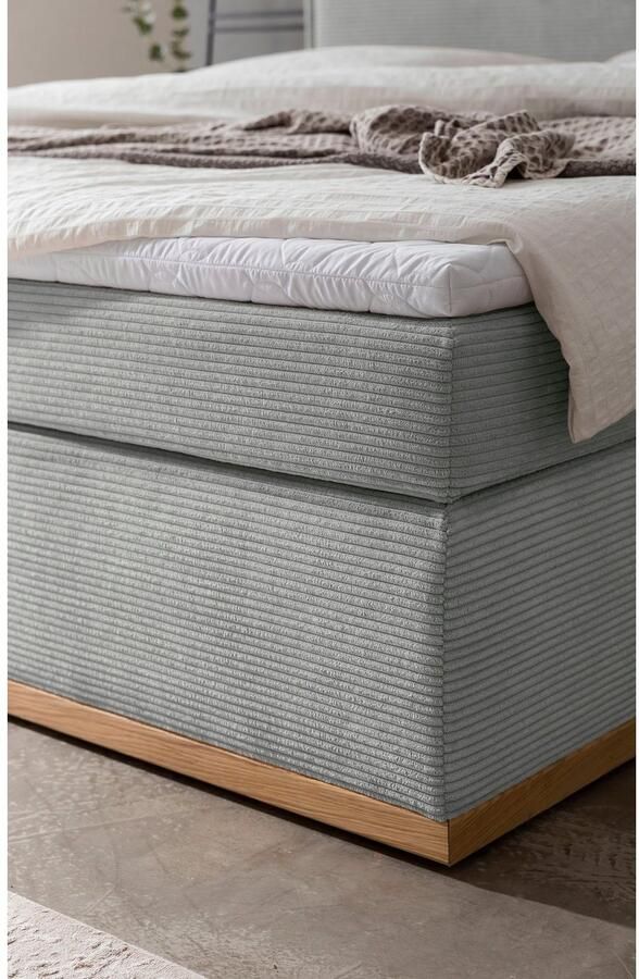 Home affaire Boxspring SHERWOOD Cord Hotelbett Polsterbett Premiumbett Boxbett Hoogwaardig cord zachte velours-structuur met topmatras eiken - Foto 5
