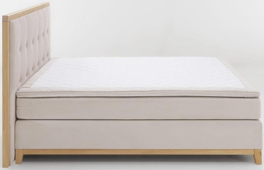 Home affaire Boxspring Sonja met stiksels in het hoofdbord en houten frame inclusief topmatras - Foto 2