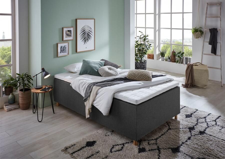 Home affaire Boxspring Thorsby Boxbed zonder hoofdbord vrij plaatsbaar voor schuine plafonds - Foto 4